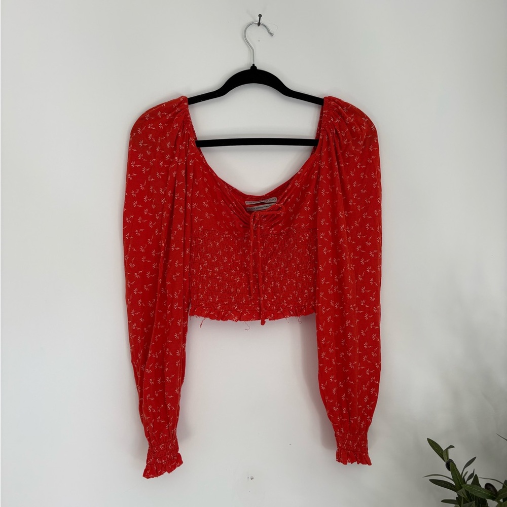 Urban Outfitters Floral Cropped Blouse - Picture 2 of 7
